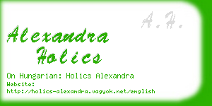 alexandra holics business card